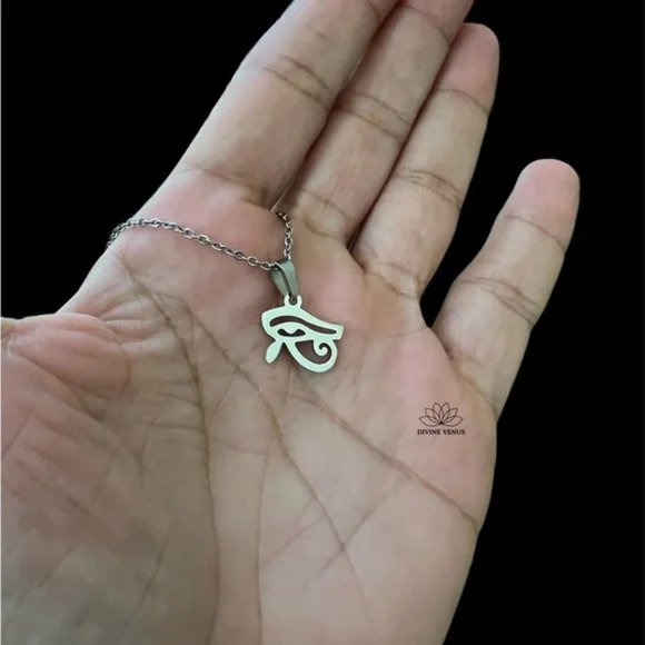 Eye of Horus Necklace | Ancient Egyptian Symbols | Stainless Steel Jewelry - Picture 6 of 6